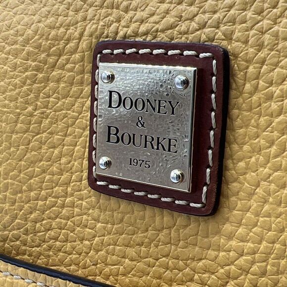 Dooney & Bourke Pebble Grain Small Lexington Tote - Mustard - Authentic - Picture 9 of 15